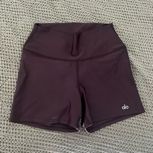 ALO Yoga High Waist Dark Purple Shorts
